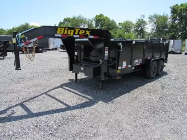 Big Tex 7 x 16 Gooseneck Dump Trailer 10K Axles - Image 4