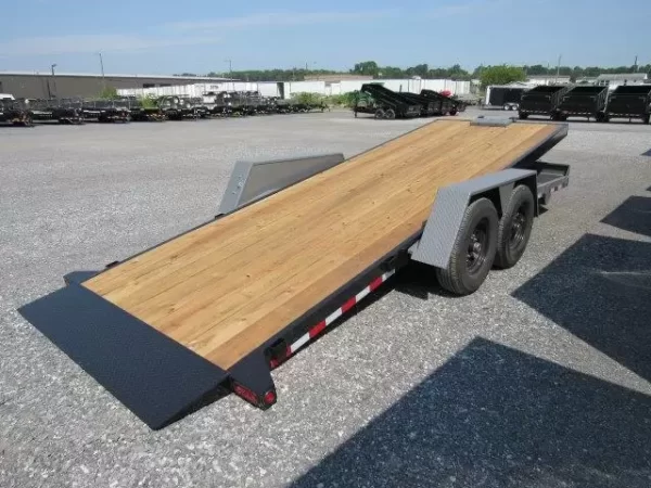 BWise 7 x 20 Low Profile Full Tilt Equipment Trailer Hydraulic Tilt - Image 7