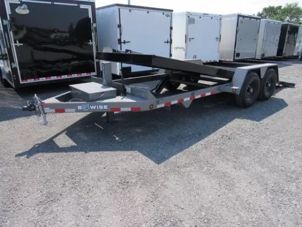 BWise 7 x 20 Low Profile Full Tilt Equipment Trailer Hydraulic Tilt - Image 2