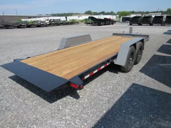 BWise 7 x 20 Low Profile Full Tilt Equipment Trailer Hydraulic Tilt - Image 3