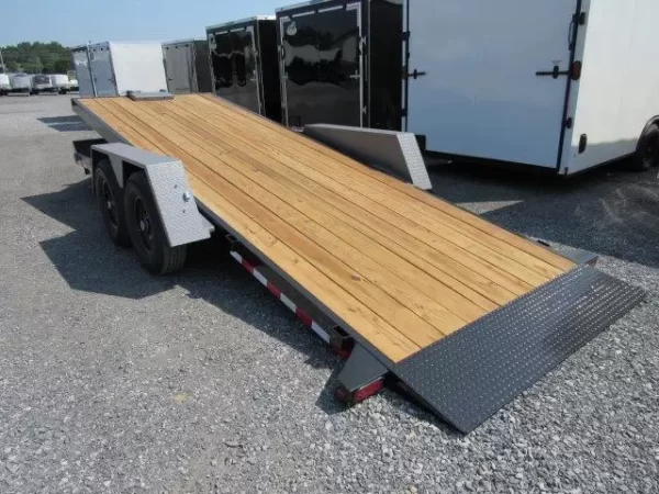 BWise 7 x 20 Low Profile Full Tilt Equipment Trailer Hydraulic Tilt - Image 5