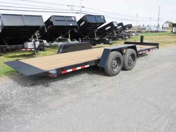 BWise 7 x 22 Low Profile Split Tilt Equipment Trailer 8K Axles - Image 5