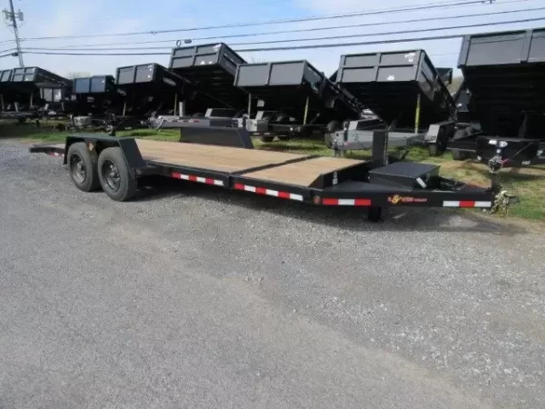 BWise 7 x 22 Low Profile Split-Tilt Equipment Trailer – 8K Axles