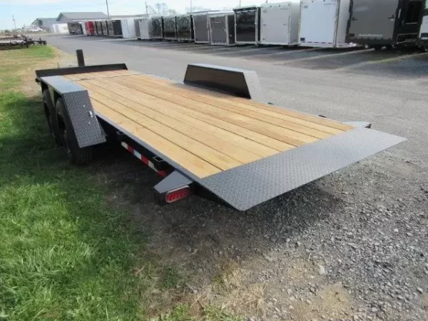 BWise 7 x 22 Low Profile Split Tilt Equipment Trailer 8K Axles - Image 4