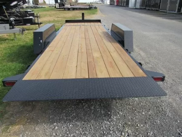 BWise 7 x 22 Low Profile Split Tilt Equipment Trailer 8K Axles - Image 2