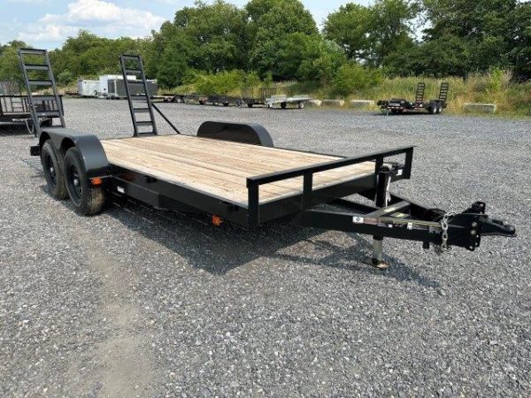 Carry-On 7 x 16 Low Profile Equipment Trailer – Ladder Ramps