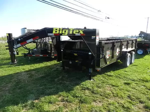 Big Tex 7 x 16 Gooseneck Dump Trailer – Combo Gate & Ramps