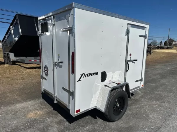 Homesteader 5 x 8 Enclosed V-Nose Cargo Trailer Barn Doors - Image 2