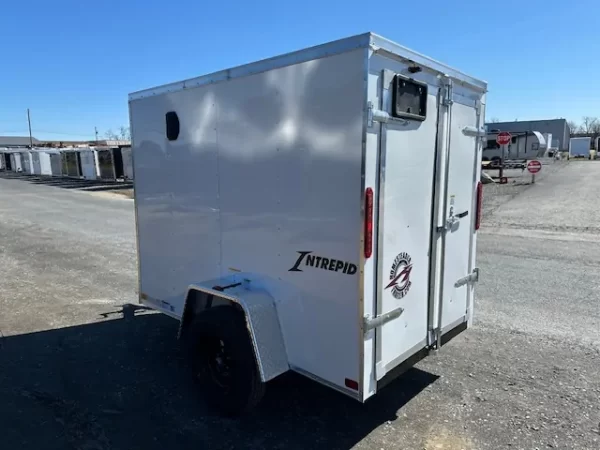 Homesteader 5 x 8 Enclosed V-Nose Cargo Trailer Barn Doors - Image 3