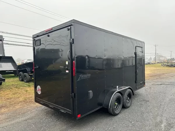 Homesteader 7 x 16 V-Nose Enclosed Cargo Trailer – Black Trim - Image 4