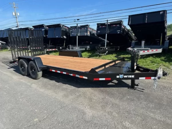 BWise 7 x 18 Low Profile Equipment Trailer – Landscape Ramp