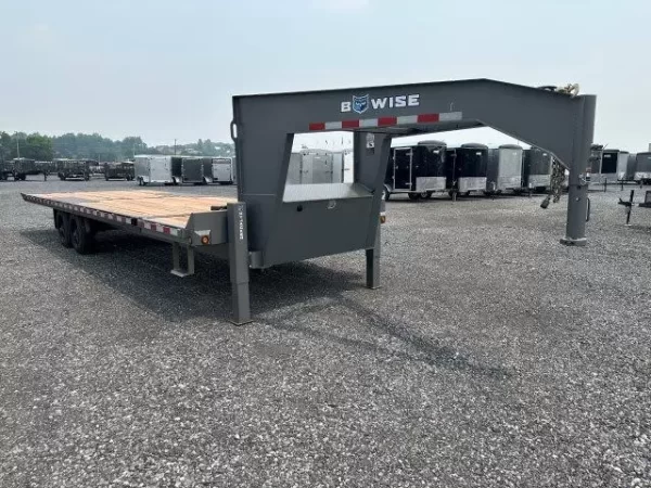 BWise 8 x 26 Gooseneck Deckover Equipment Trailer – Power Tilt - Image 8