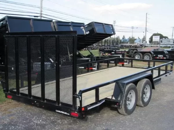 Cam Superline 7 x 16 Landscape Utility Trailer – Rear Landscape Gate - Image 2