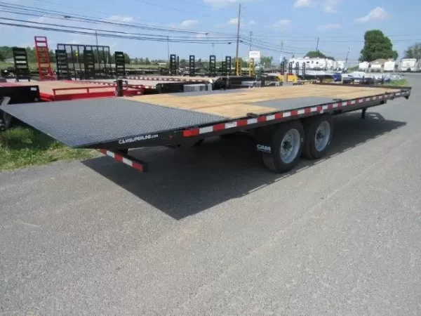 CAM Superline 8 x 24 Deckover Equipment Trailer Power Split Tilt - Image 2