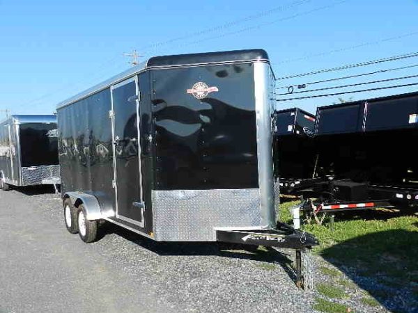 Carry On 7 x 16 Enclosed V-Nose Cargo Trailer – 6″ Extended Height! - Image 2