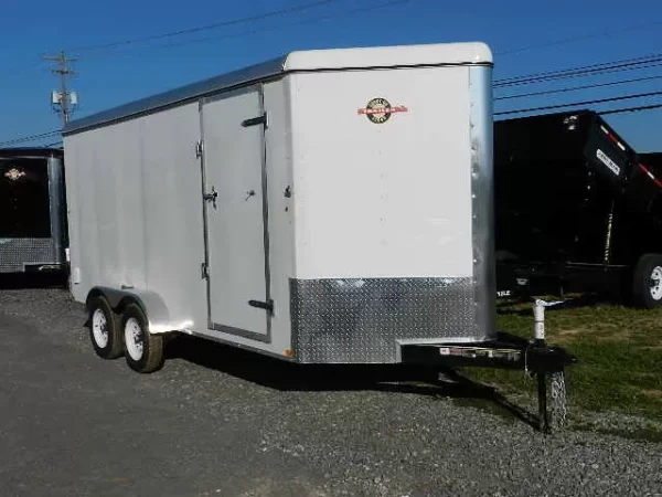 Carry On 7 x 16 Enclosed V-Nose Cargo Trailer – 6″ Extended Height!
