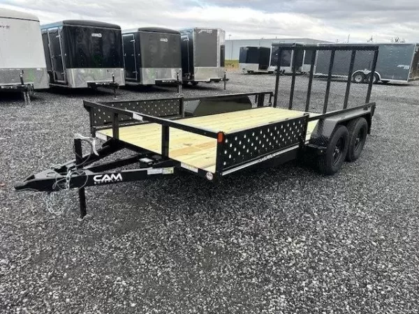Cam Superline 7 x 14 Landscape Utility Trailer – Side ATV Ramps - Image 6