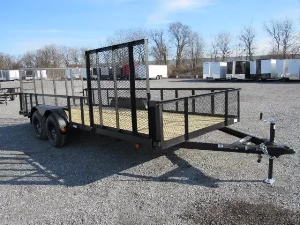 Carry On 7 x 18 Landscape Utility Trailer – Mesh Sides & ATV Gate