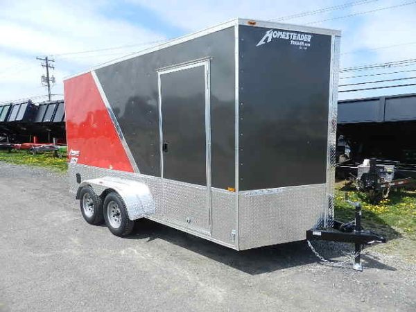 Homesteader 7 x 14 V-Nose Enclosed Cargo Trailer – OHV Package