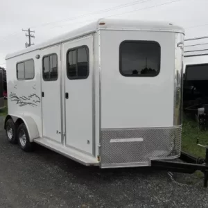 Homesteader Stallion 2 Horse Pull Trailer Front Loading