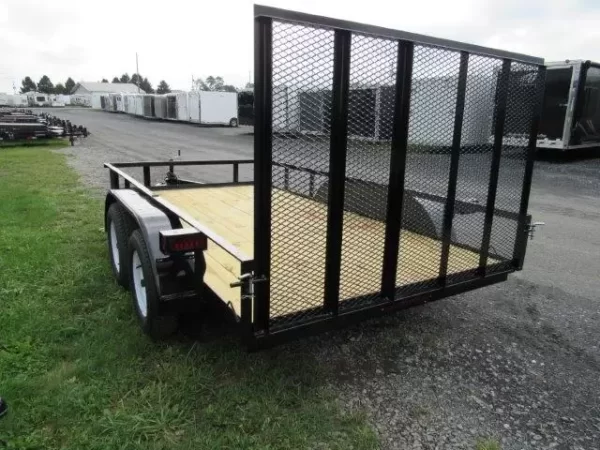 Premier 6.4 x 12 Landscape Utility Trailer – Rear Ramp Gate - Image 2