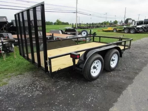 Premier 6.4 x 12 Landscape Utility Trailer – Rear Ramp Gate - Image 6