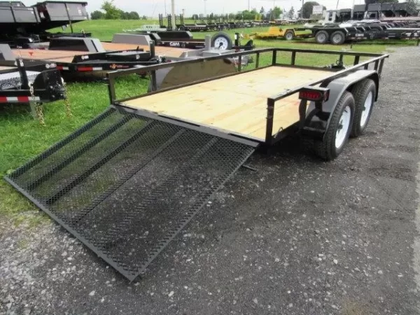 Premier 6.4 x 12 Landscape Utility Trailer – Rear Ramp Gate - Image 7