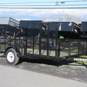 Premier 7 x 12 Landscape Utility Trailer – Mesh Sides & ATV Ramp