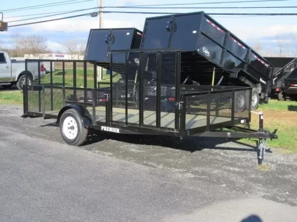 Premier 7 x 14 Landscape Utility Trailer – Mesh Sides & ATV Ramp