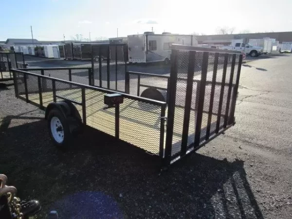 Premier 7 x 14 Landscape Utility Trailer – Mesh Sides & ATV Ramp - Image 6