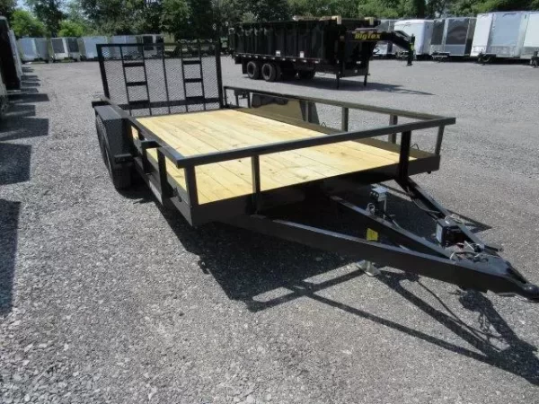 Premier 7 x 16 Landscape Utility Trailer – Rear Ramp Gate - Image 2