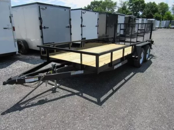 Premier 7 x 16 Landscape Utility Trailer – Rear Ramp Gate - Image 3