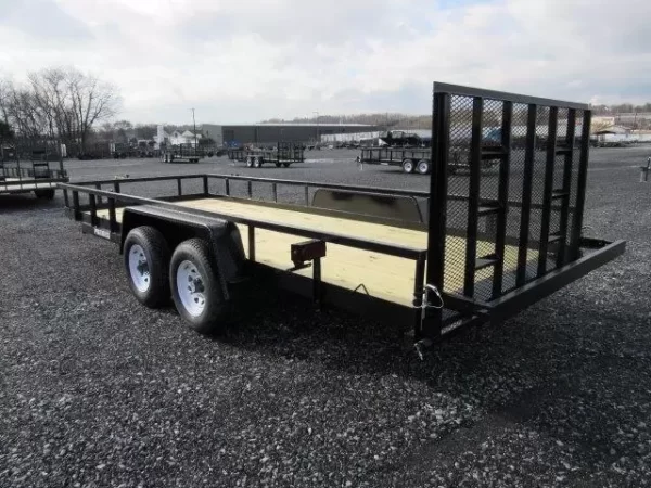 Premier 7 x 18 Landscape Utility Trailer – Rear Ramp Gate - Image 4