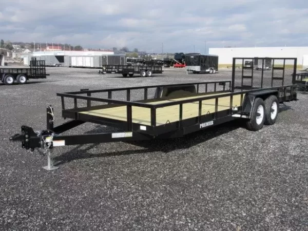 Premier 7 x 22 Landscape Utility Trailer – Rear Ramp Gate - Image 3
