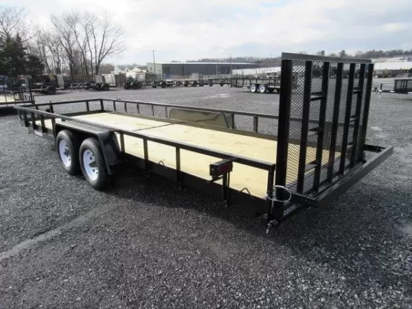 Premier 7 x 22 Landscape Utility Trailer – Rear Ramp Gate - Image 6