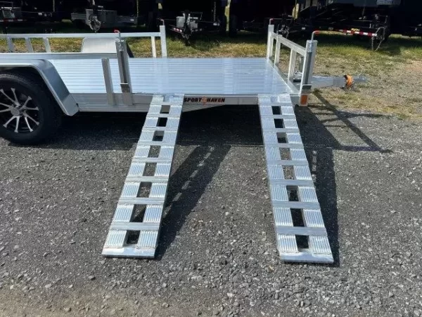 Sport Haven 7×14 Aluminum Utility Trailer – Side ATV Ramps - Image 3