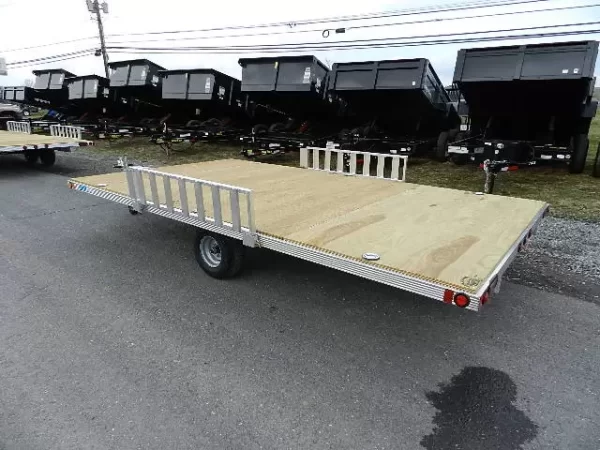 Cargo Pro 8 x 14 Aluminum (3) Place ATV Trailer – Aluminum Ramps - Image 4