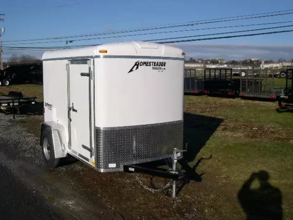 Homesteader 5 x 8 Enclosed Trailer Single Rear and Side Door