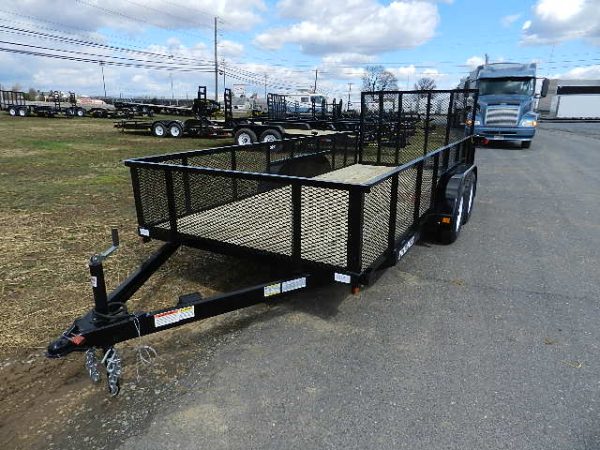 Premier 6.4 x 14 Landscape Utility Trailer – High Mesh Sides