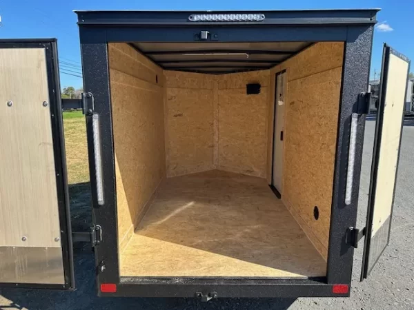 Covered Wagon 5 x 8 Enclosed Cargo Trailer Black Trim - Image 2