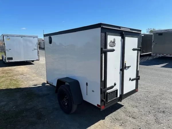 Covered Wagon 5 x 8 Enclosed Cargo Trailer Black Trim - Image 3