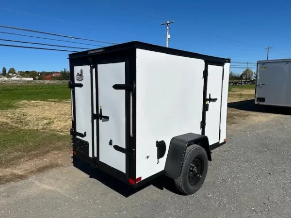 Covered Wagon 5 x 8 Enclosed Cargo Trailer Black Trim - Image 4