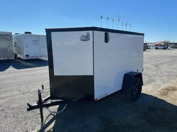 Covered Wagon 5 x 8 Enclosed Cargo Trailer Black Trim - Image 6