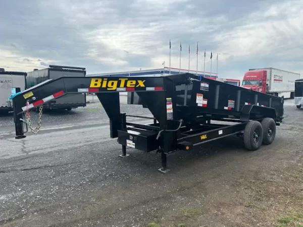 Big Tex 7 x 16 Gooseneck Dump Trailer – Combo Gate & Ramps - Image 4
