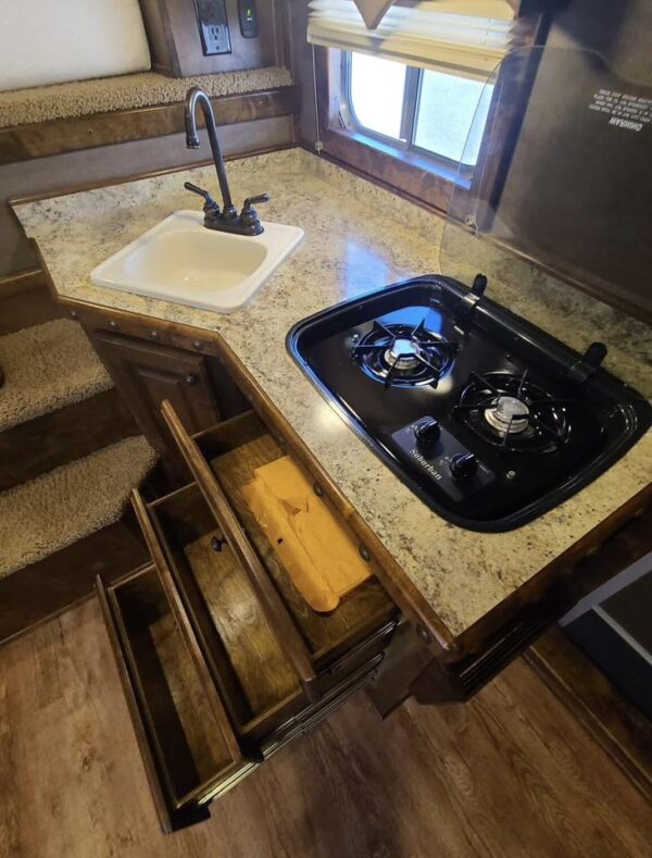 2017 Platinum Coach Outlaw 4 Horse 12' 8" Outlaw Conversion Slide Out Gallery - Image 5