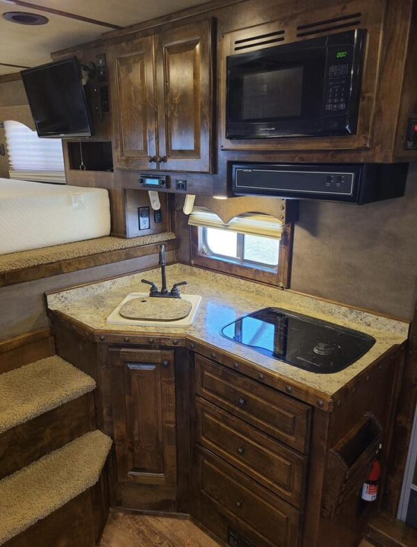 2017 Platinum Coach Outlaw 4 Horse 12' 8" Outlaw Conversion Slide Out Gallery - Image 26