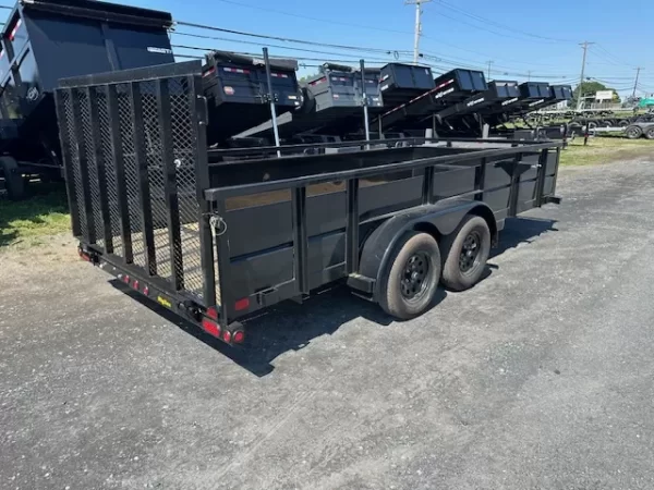 Big Tex 7 x 16 Utility Trailer 2′ Solid Steel Sides - Image 4