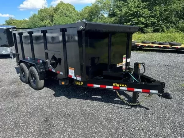 Big Tex 7 x 14 Low Profile Dump Trailer – 4′ Solid Steel Sides