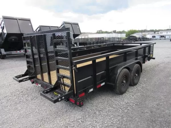 Big Tex 7 x 16 Landscape Utility Trailer Solid Steel Sides - Image 2