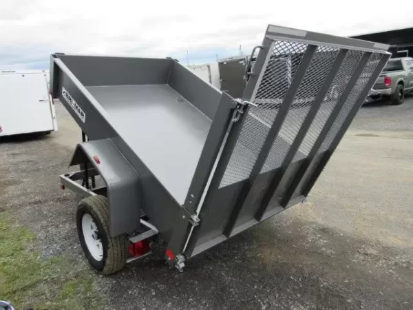BWise 5 x 8 Single Axle Dump Trailer Landscape Gate - Image 2